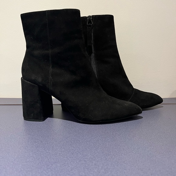 Topshop Suede Mid Calf Boot - Picture 1 of 6